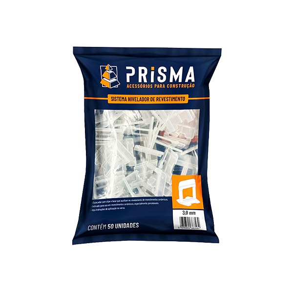Nivelador de Piso 3,0mm Prisma 500 Peças Qualidade Premium