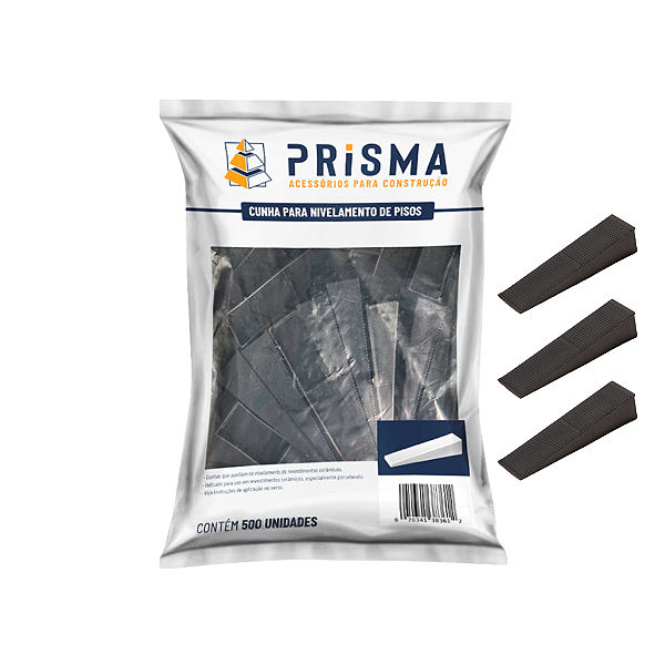 Cunha para Nivelamento de Piso 500 peças Prisma Alta Resistência