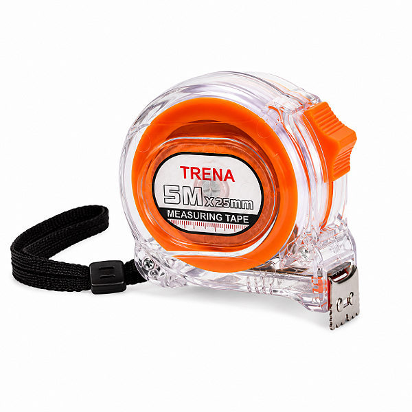 Trena Transparente 5m Fita Larga 25mm Auto Trava