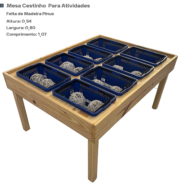 Mesa Cestinho  Para Atividades