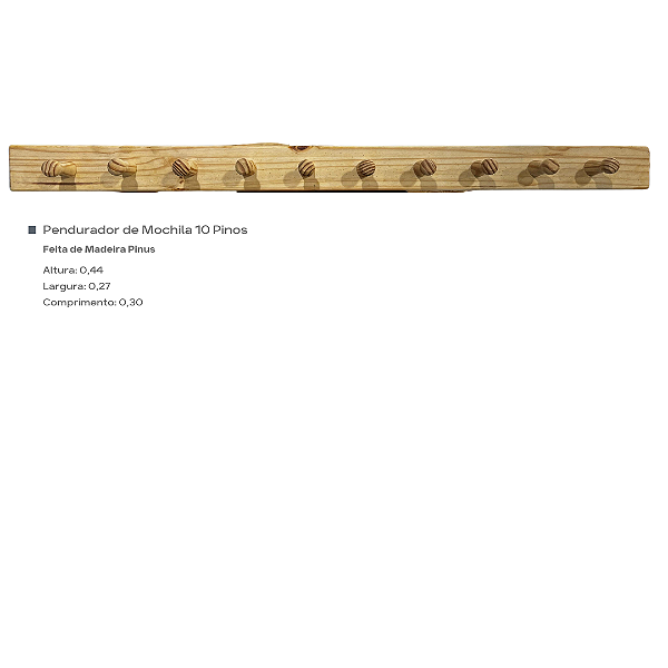 Pendurador de Mochila 10 Pinos