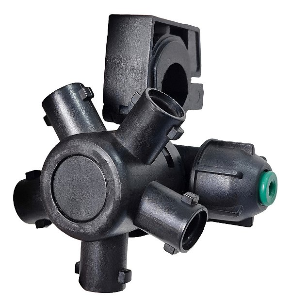 Porta Bico Pentajet 5 Saídas Antigotejo Agrocommerce Kit 10 Unidades Preto