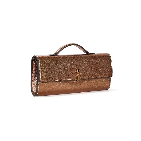 Bolsa Metalizada Bronze Duas Alças