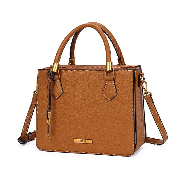 Bolsa tote floater caramelo pespontos