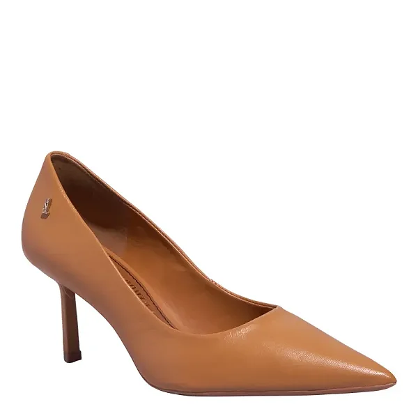Scarpin Couro Pelica Soft Doce De Leite