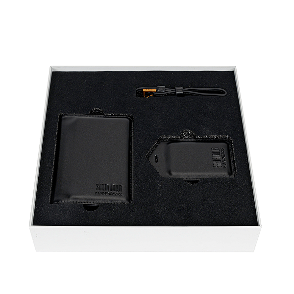 Kit Porta Passaporte E Tag De Mala Preto Soft