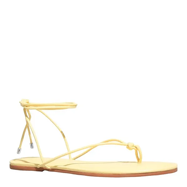 Rasteira Amarração Napa Soft Amarelo