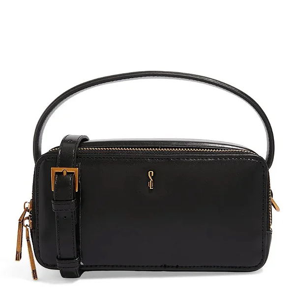 Bolsa Preta Lisa Soft Alça De Mão