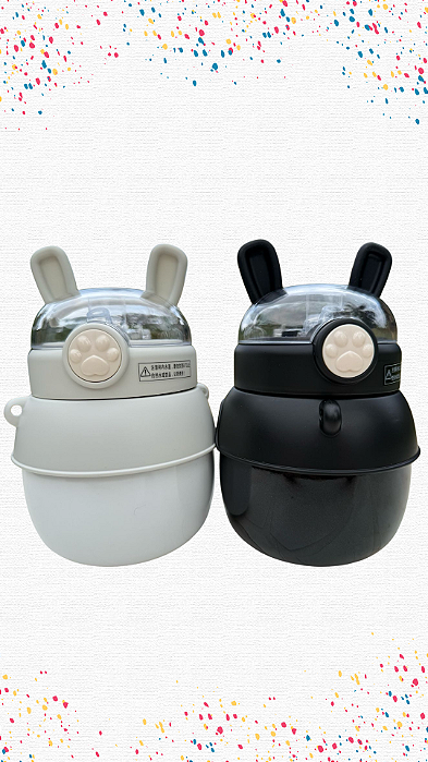 Garrafa Vacuum Térmica Infantil 500ML com Revestimento e Cordão Eletromex