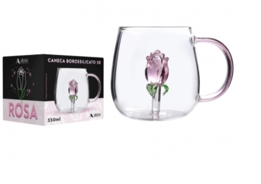 Caneca Flor 3D