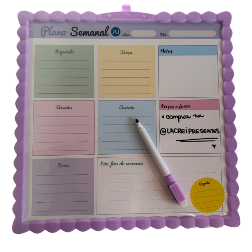 Plano Semanal  Grande 2 em 1