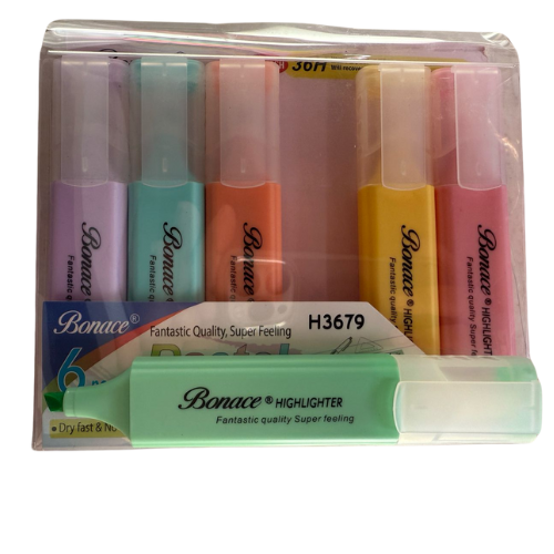 Marca texto Cor Pastel  6 UN