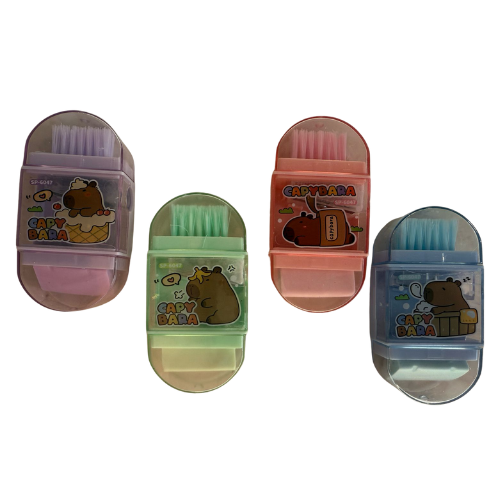 Kit Borracha + Apontador Capivara