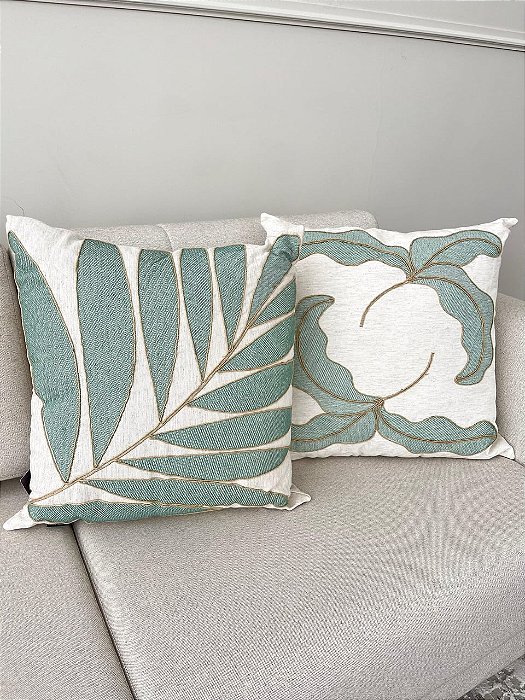 Conjunto com 2 Almofadas Verde Tiffany