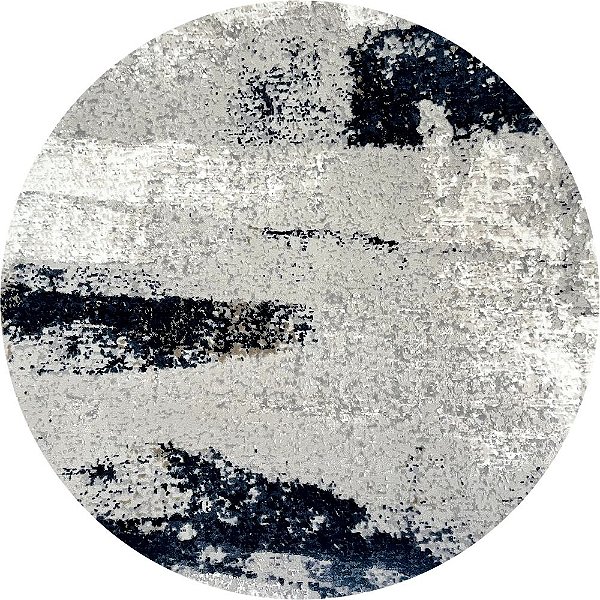 Tapete Copacabana Cream/Blue D:k943B - Redondo (Não efetuamos trocas ou devolução)