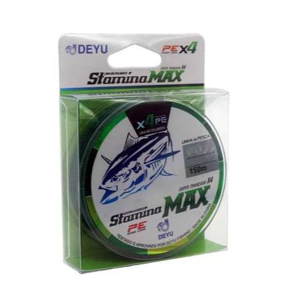 Linha de Pesca Multifilamento 4x Verde Stamina Max 150 Metros