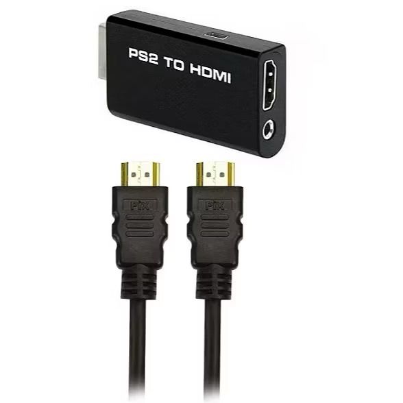 Kit HDMI para PlayStation 2 – Conversor PS2toHDMi + Cabo HDMI - PS2 to HDMI