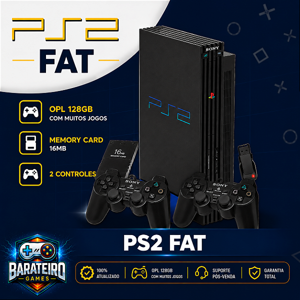 Playstation 2 Fat + Pen drive 128GB