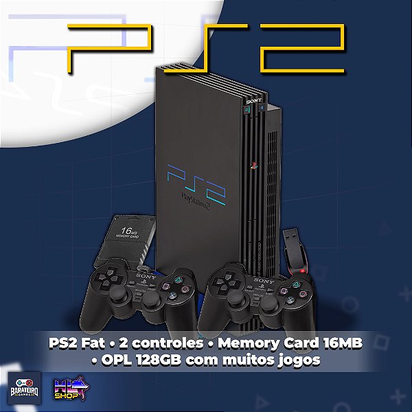 Playstation 2 Fat + Pen drive 128GB