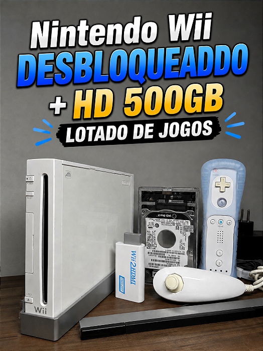 Nintendo Wii + HD 500GB