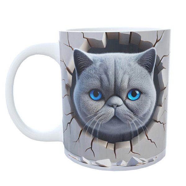 Caneca  Gato 3D MOD2