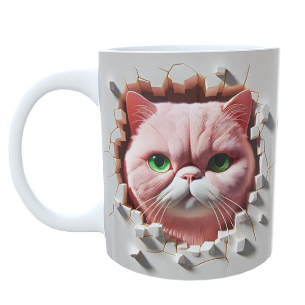 Caneca  Gato 3D MOD3