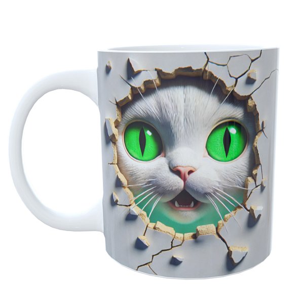Caneca  Gato 3D MOD4