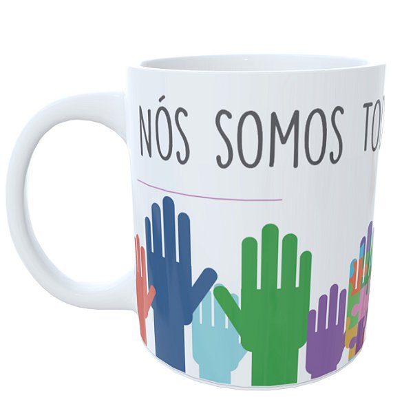 Caneca Autismo Somos Todos Diferentes