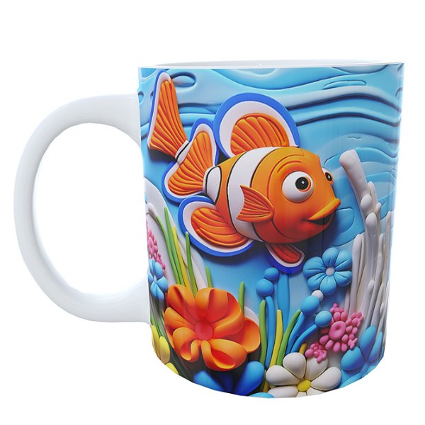Caneca 3D Peixe Palhaço