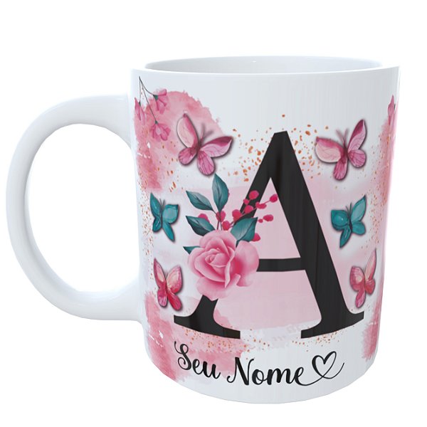 Caneca Letras Alfabeto com Nome