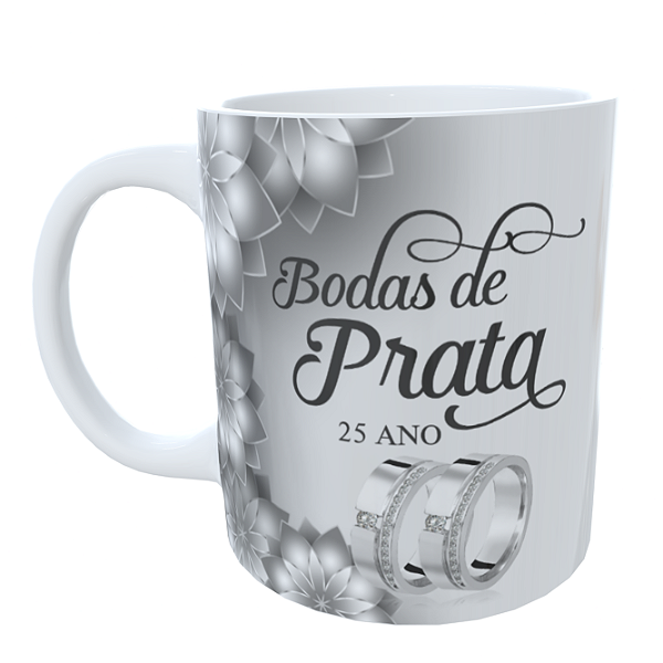 Canecas Bodas de Prata com Foto