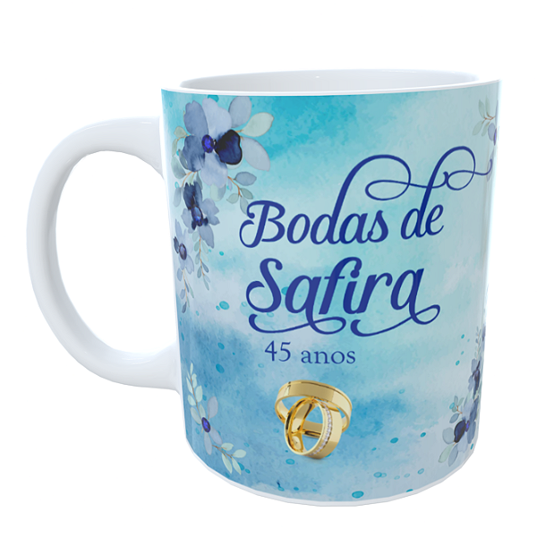 Canecas Bodas de Safira com Foto