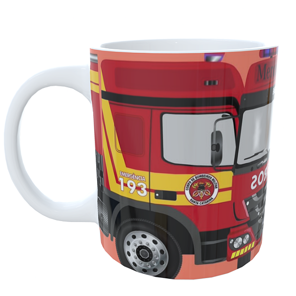 Caneca Caminhão de Bombeiro