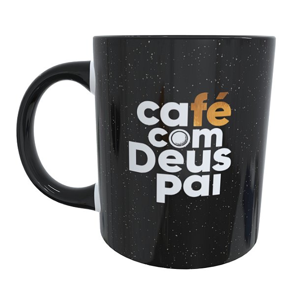 Caneca Preta Café com Deus