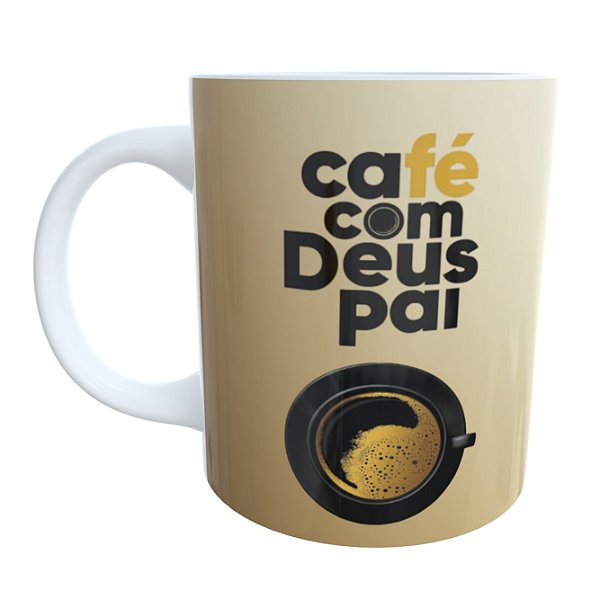 Caneca Café Com Deus