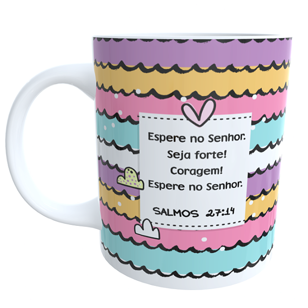Caneca Versículo Salmo 27
