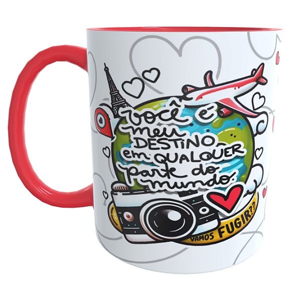 Caneca Vermelha Você é Meu Destino