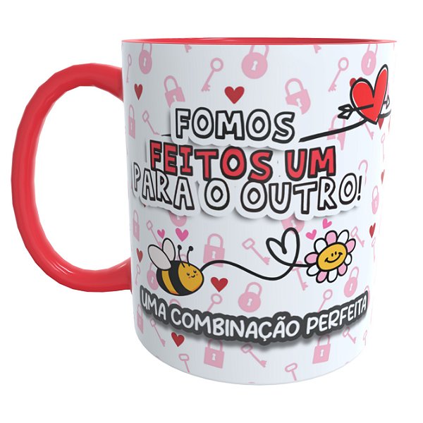 Caneca Vermelha Fomos Feitos um para o Outro