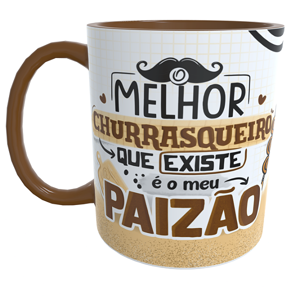 Caneca Marron Melhor Churrasqueiro que Existe