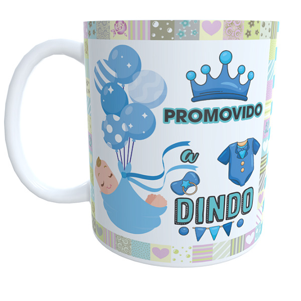 Caneca Promovido a Dindo & Dinda