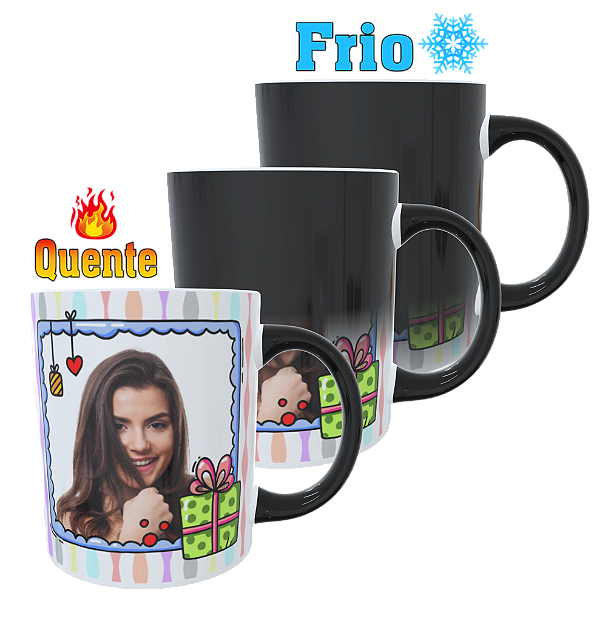 Caneca Mágica Aniversário  com Foto