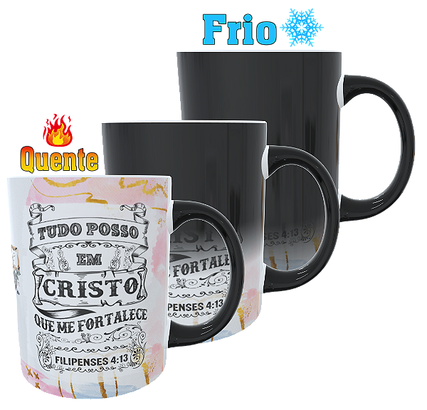 Caneca Mágica Tudo Posso Naquele que me Fortalece