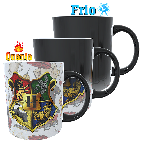 Caneca Mágica Brasão Hogwarts