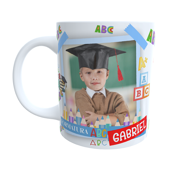 Caneca Formatura Infantil Com Foto e Nome