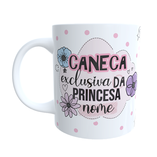 Caneca  de Colorir Princesa & Príncipe