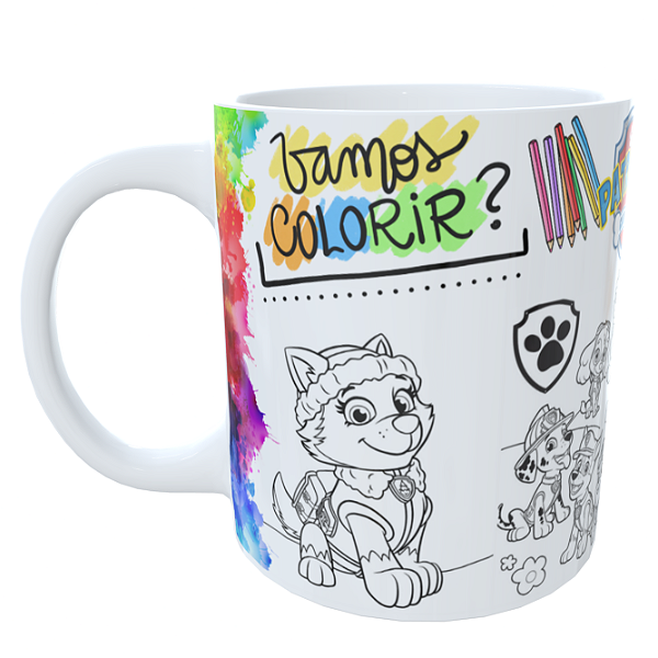 Canecas de Colorir  Personagens 8 Modelos