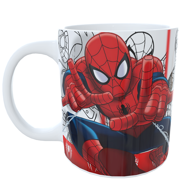 Caneca de Colorir Homen Aranha