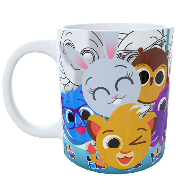 Caneca de Colorir Bolofofos