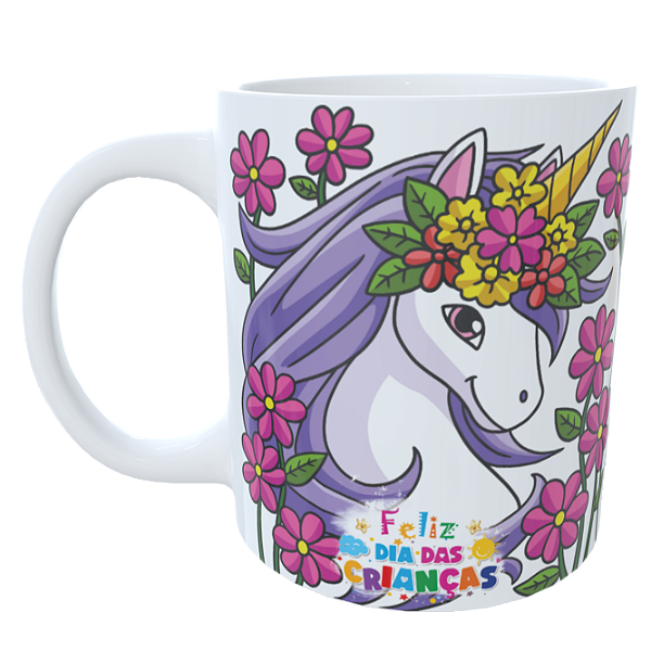 Caneca de Colorir Unicórnio