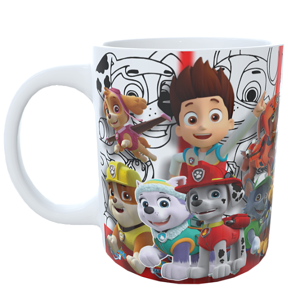 Caneca de Colorir Patrulha Canina